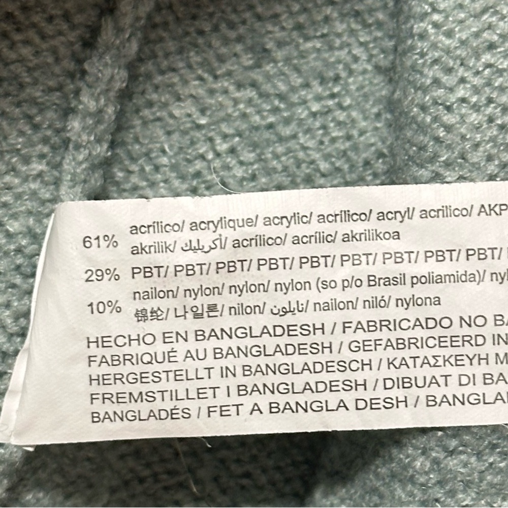 Zara Kids Girls Cozy Open Front Duster Cardigan, Sage Green - Youth 13/14 - Picture 10 of 10